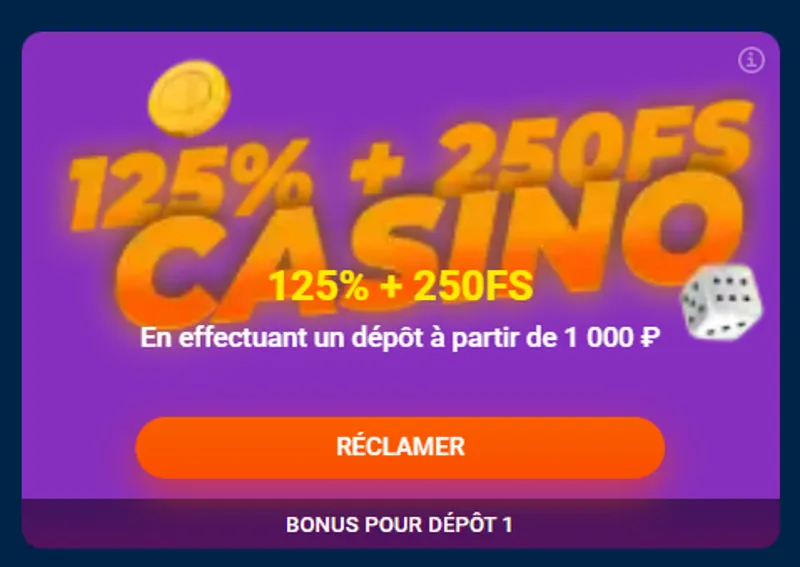 Bonus pour les nouveaux joueurs du casino en ligne MostBet