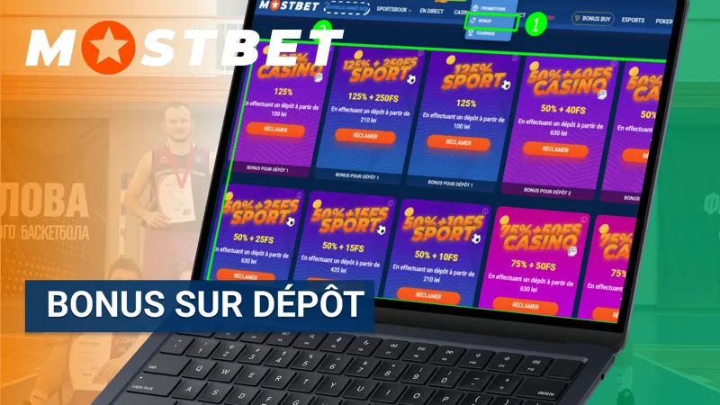 Bonus sur dépôt MostBet offrant des fonds supplémentaires après le rechargement du compte