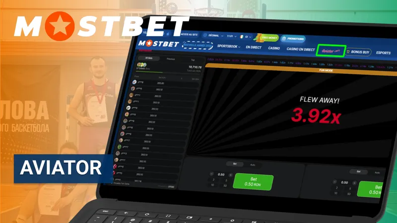 Jeu Aviator sur MostBet avec multiplicateur croissant et gameplay rapide