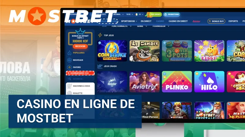 Casino en ligne de MostBet avec machines à sous, jeux de table et croupiers en direct