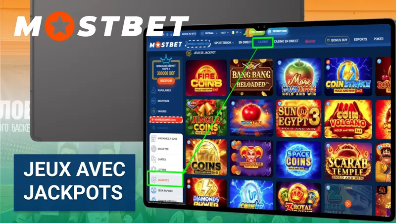 Jeux à jackpot de MostBet offrant des cagnottes progressives et des gains élevés