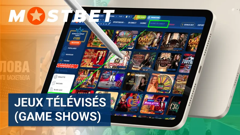 Jeux télévisés de MostBet avec animateurs en direct et mécaniques interactives