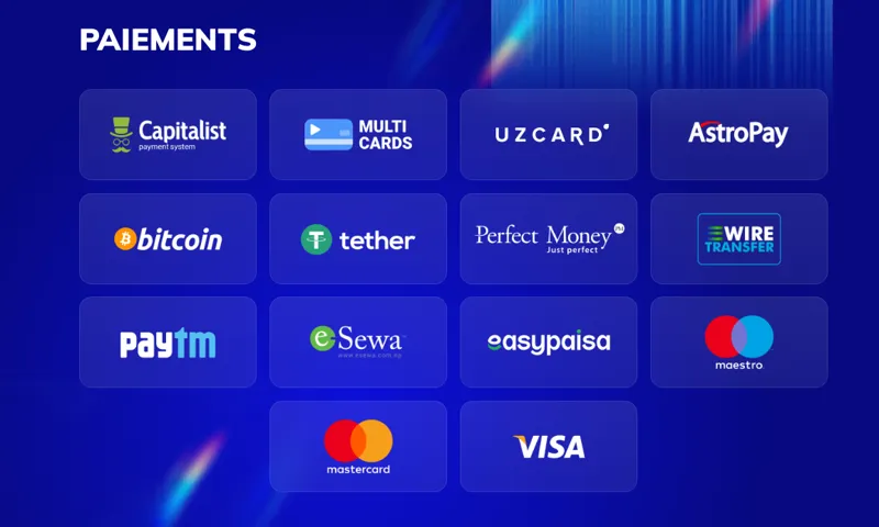 Systèmes de paiement pour les partenaires de MostBet